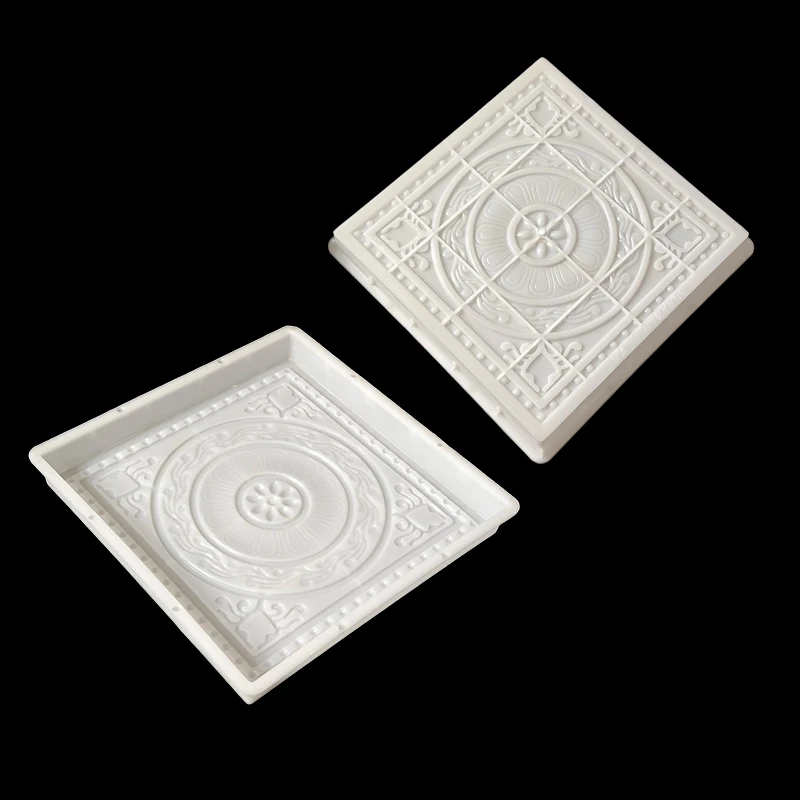 Courtyard Paving Brick Concrete Soil Mold Square Stepping Stone Ceramic Tile Garden Lawn Floor Cement Brick Bluestone Model