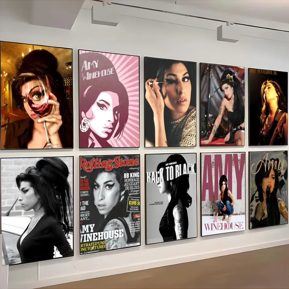 ملصق Jazz & Soul Icon Amy Winehouse لتزيين غرفة المعيشة