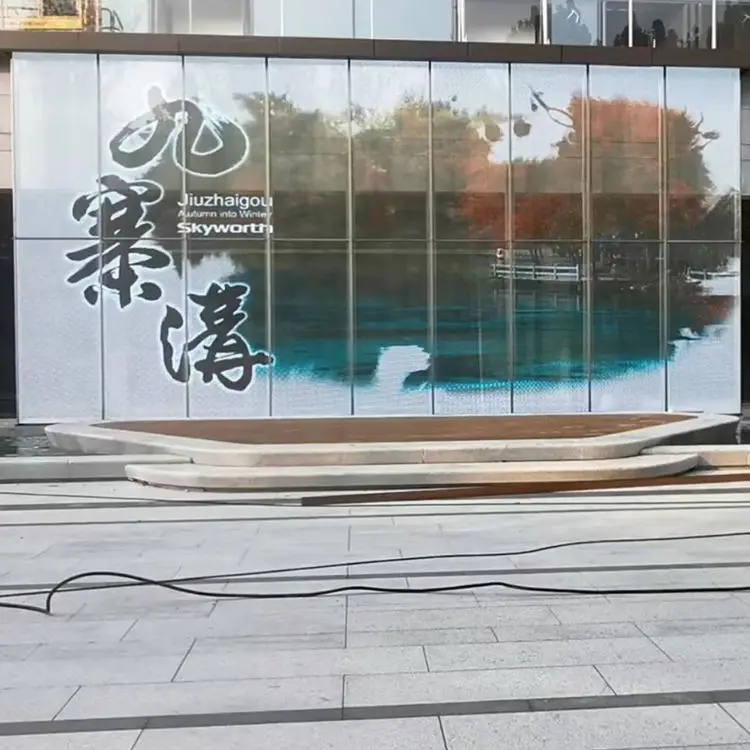 Customizable Customized Super Slim LED Screen Advertising Display Flexible Transparent Holographic 3D Glass for Elevators Retail