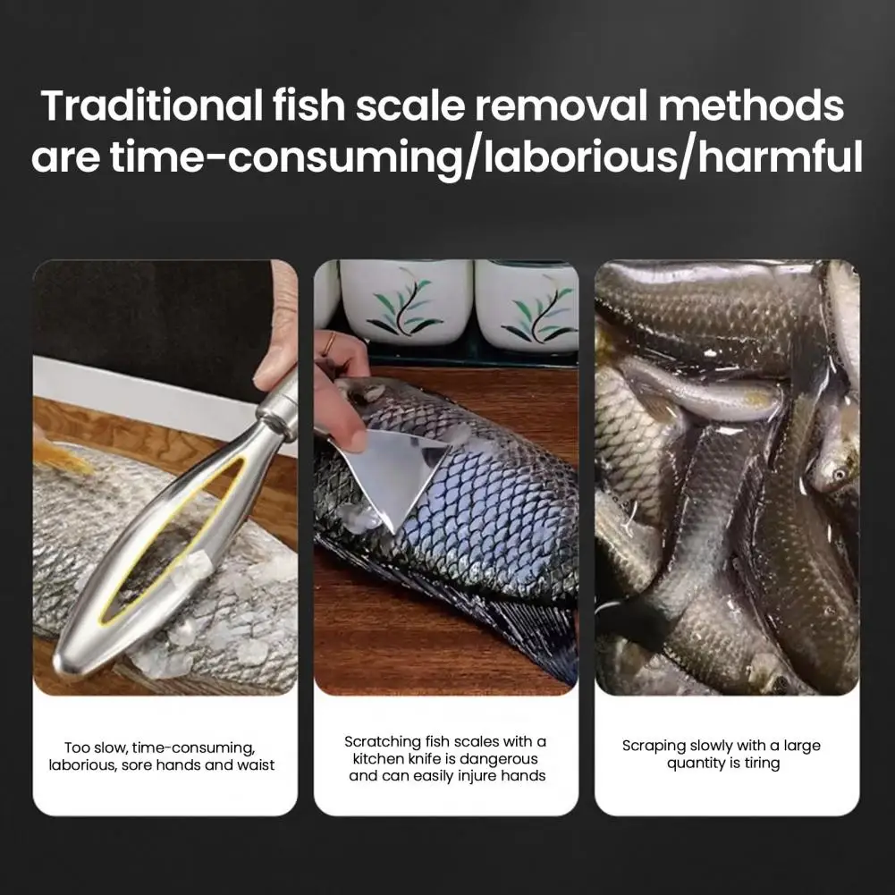 Multi-function Kitchen Tool Handheld Fish Scale Machine with Splash-proof Design Electric Coconut Grater Portable Shredder