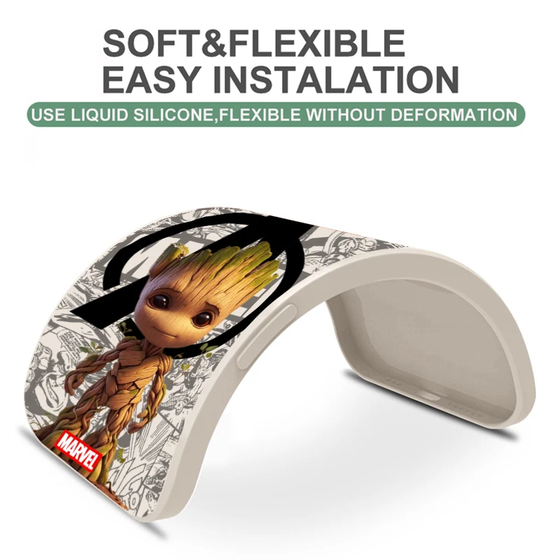 로켓 너구리 그루트 마블 아이폰 15 14 13 12 11 프로 맥스 6 6S 7 8 플러스 13 12 미니 X XR XS 맥스 휴대폰 케이스