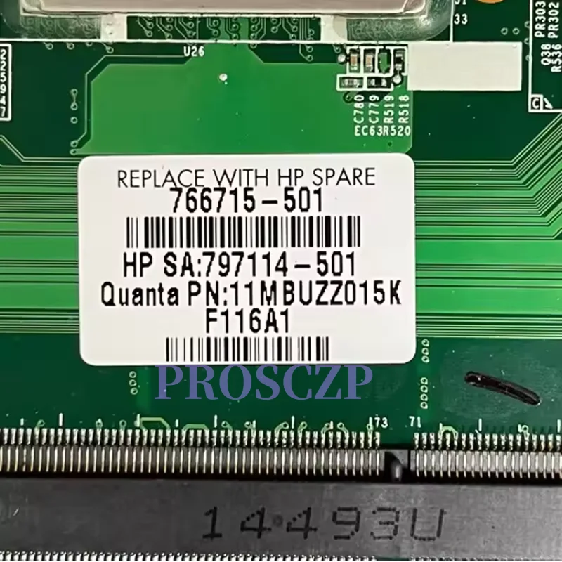 

DAY23AMB6C0 766714-001 766714-501 для материнской платы ноутбука HP Pavilion 15-P 15Z-P A10-4655M CPU DDR3