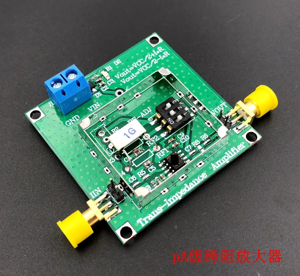 OPA350 TIA Cross Resistance Weak Current Measurement Module IV Conversion Cross Resistance Amplifier 1M Signal Bandwidth Current