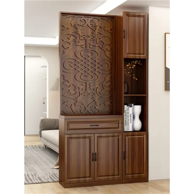 New Chinese-style entrance cabinet, screen partition, living room entrance is facing the door, blocking the entrance