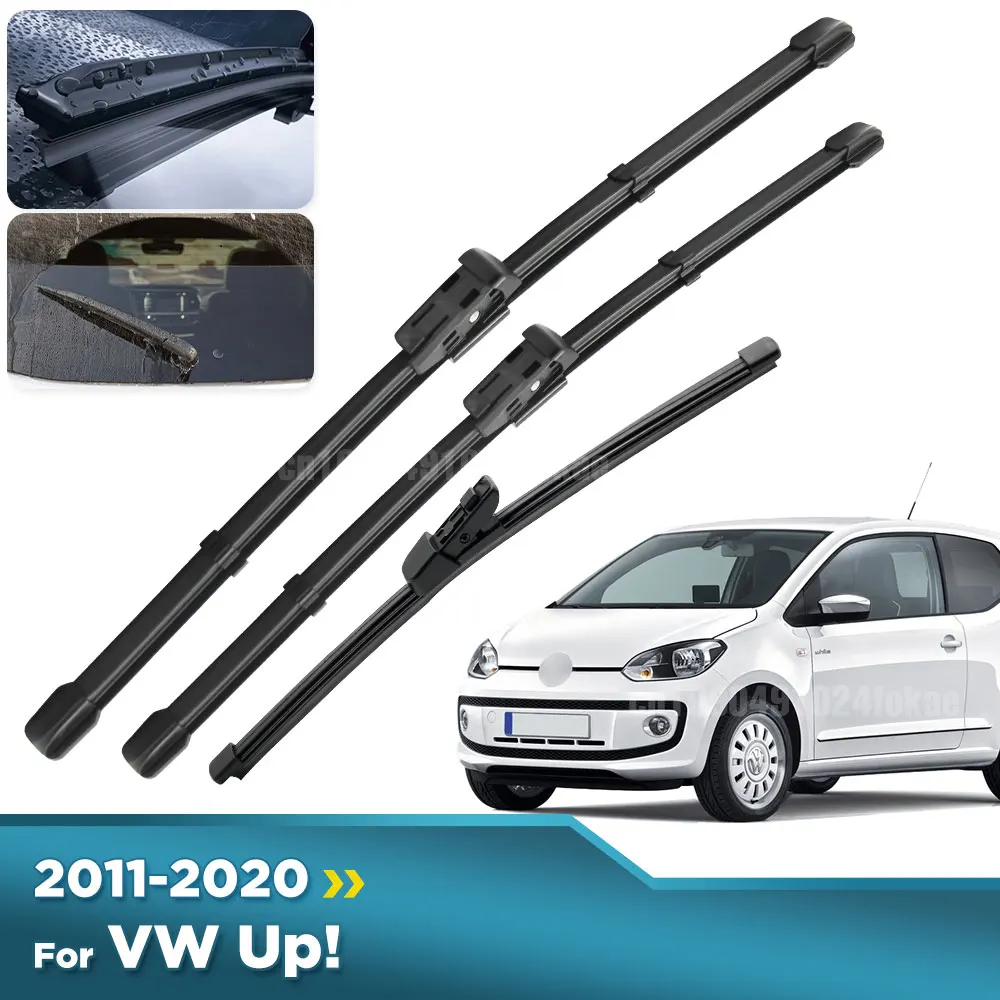 

For Volkswagen VW Up! 2011-2020 2012 2013 2014 Wiper Front & Rear Wiper Blades Windshield Windscreen Window Brushes 24"+16"+10"
