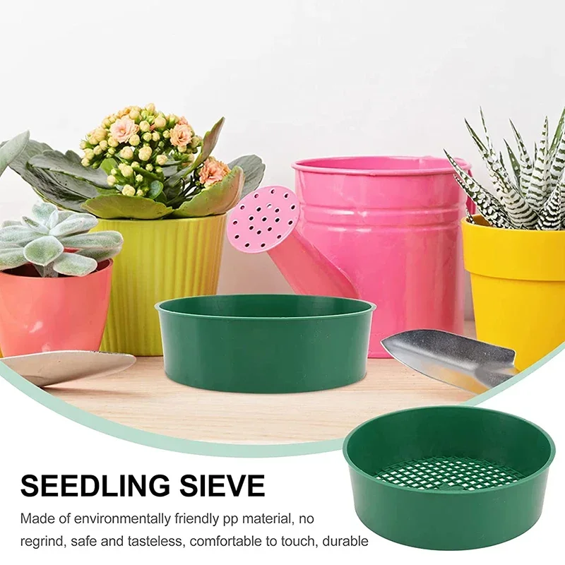 Gardening Sieve Green Plastic Mesh Gardening Tools Balcony Garden Planting Filter Light Earth Stone Fine Mesh Screen Accessories