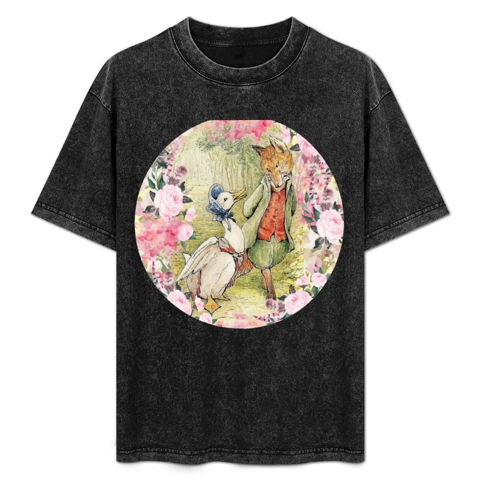 

Jemima Puddle-Duck - Floral T-Shirt man graphic t shirt t shirts designer mens graphic t shirts anime tshirt T-Shirt