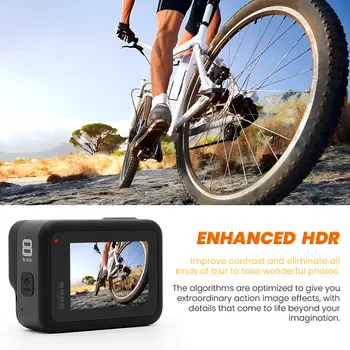 GoPro Hero 8 Black 穩定 4K 影片 12MP 照片 便攜式 1080p 直播 摩托車和滑雪運動 GoPro 相機 10 最佳銷售 GoPro8 - №1