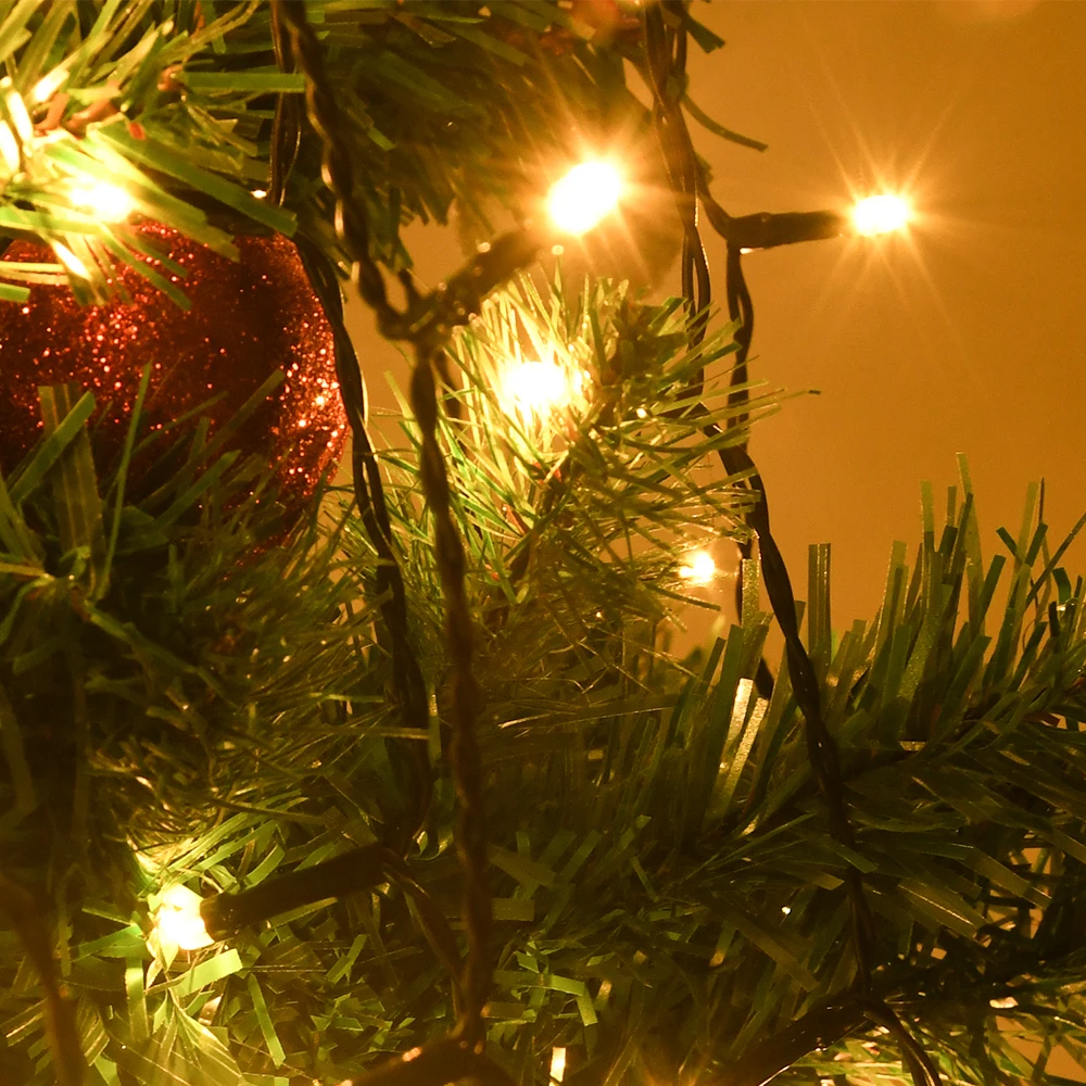 LED-Weihnachtslichterkette, 8 Beleuchtungsmodi, Lichterkette, Weihnachtsbeleuchtung für Urlaub, Zuhause, Party, Dekoration, drinnen und draußen, 400 LEDs – Detail 4