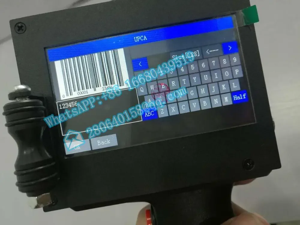 Draagbare Handheld Qr Code Vervaldatum Inkjet Printer/Handheld Inkjet Printer Met Afdrukken Hoogte 2-12.7Mm