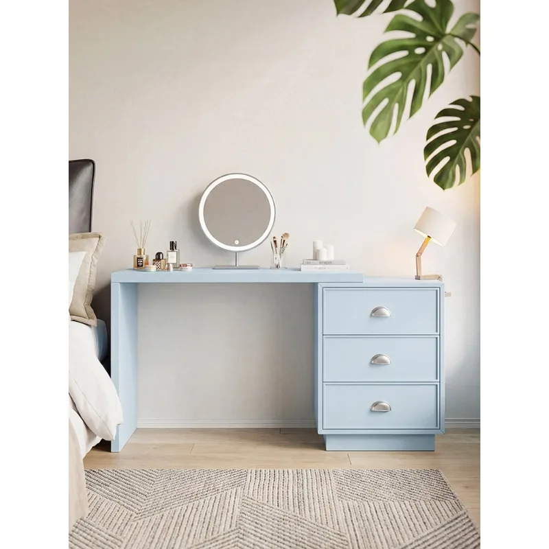 Makeup table, dresser, chest, integrated, blue retractable corner bedroom, computer table in front of bed