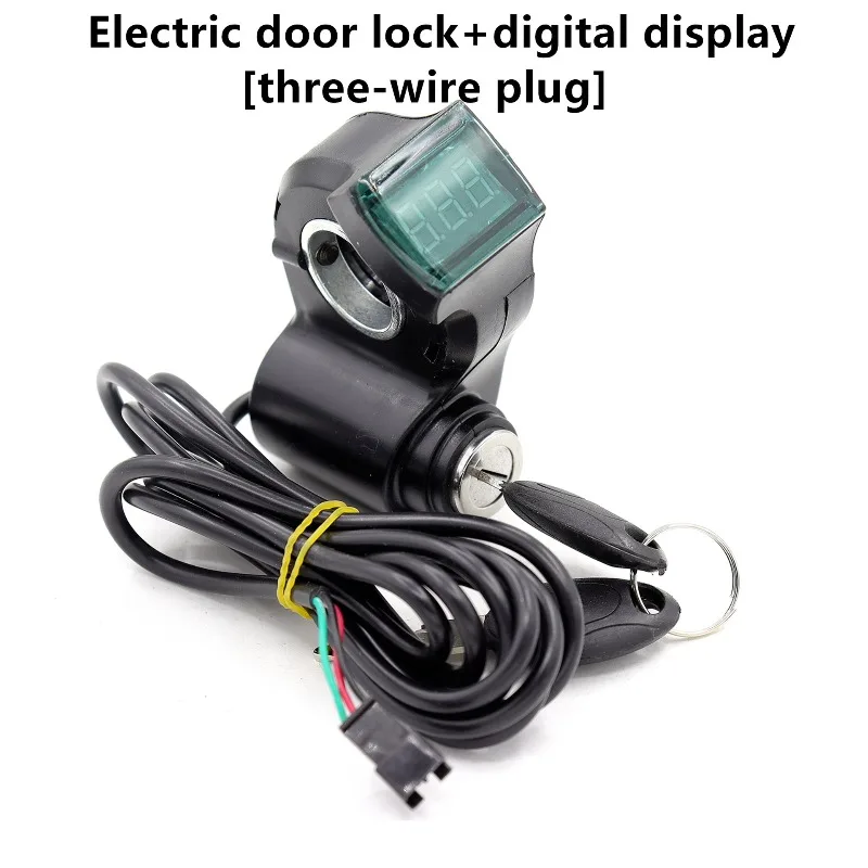 Electric Scooter Ignition Key Switch Digital Display Throttle Switch Power Cut Lock E-bike Start Door Lock Replacement