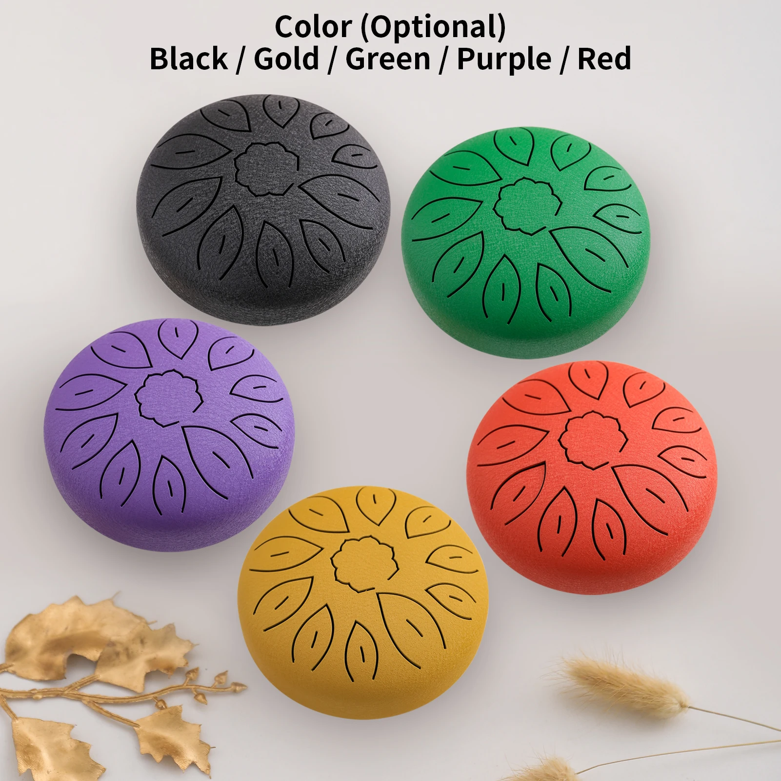 6-Inch Steel Tongue Drum 11 Notes Handpan Drum C Key Drum Mallet Finger Picks Percussion Musical Instruments for Meditation Yoga