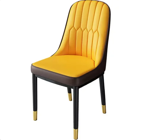 # Modern Style Leather Dining Chairs With Metal Frame For Household And Restaurant Comfortable Seat Home Furniture Set