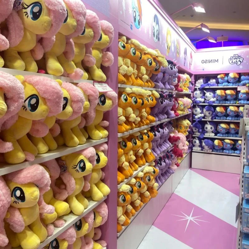 

MINISO аниме My Little Pony прототип плюшевая кукла мультфильм мягкая подушка сердце девушки флаттершай диван украшения детская кукла подарки