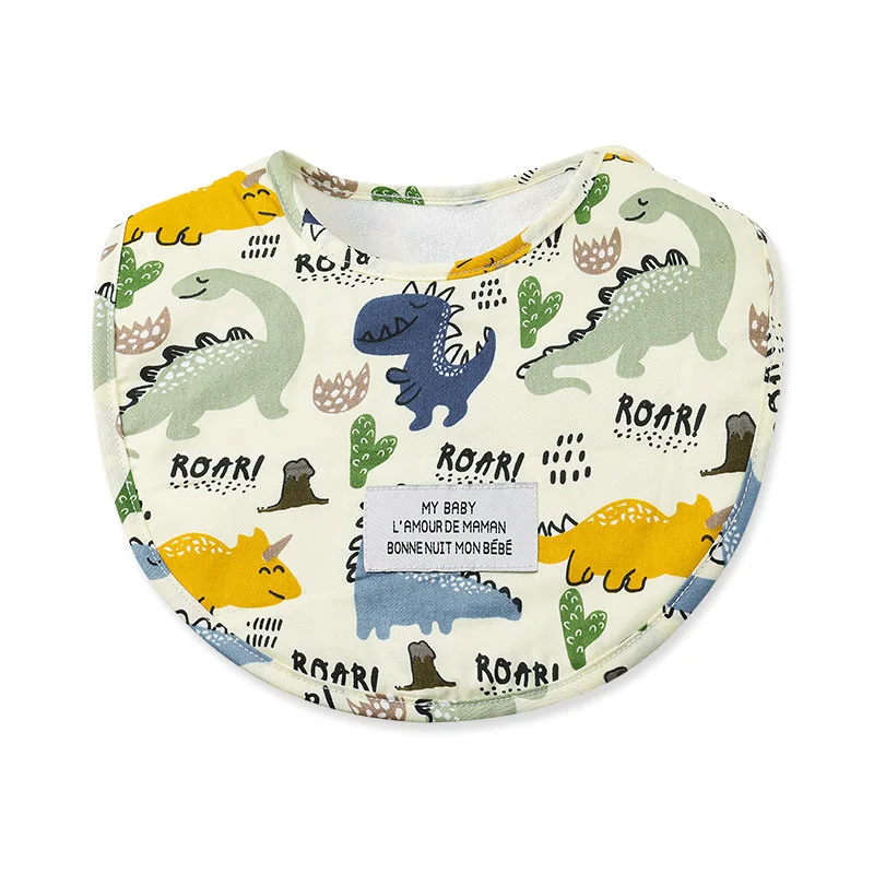 

Baby Bib Cartoon Animal Skin Friendly Soft Breathable Anti-vomiting Milk Bib Infant Waterproof Cotton Quick Drying Burp Cloths