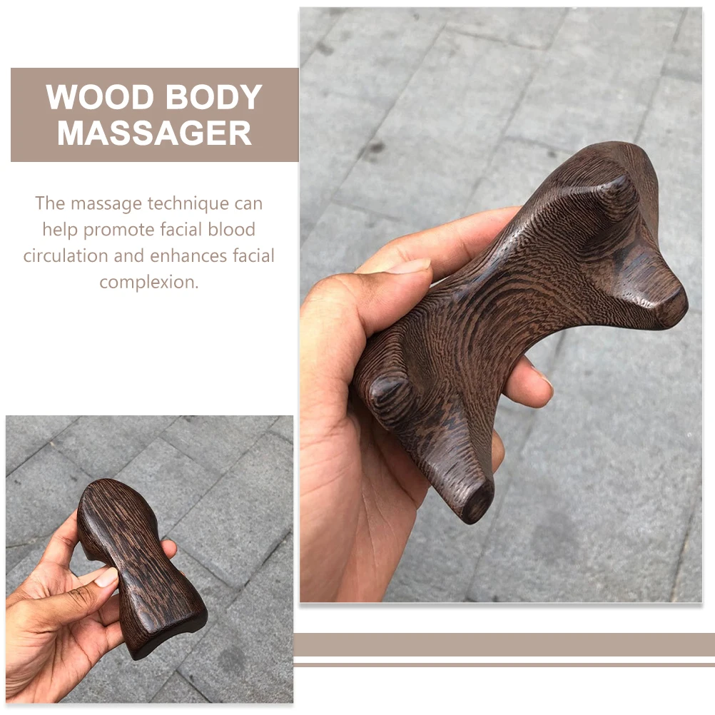 

Wooden Neck Massager for Shoulder Cervical Spine Therapy Tool Compact Lightweight Body Massage Device with Essential