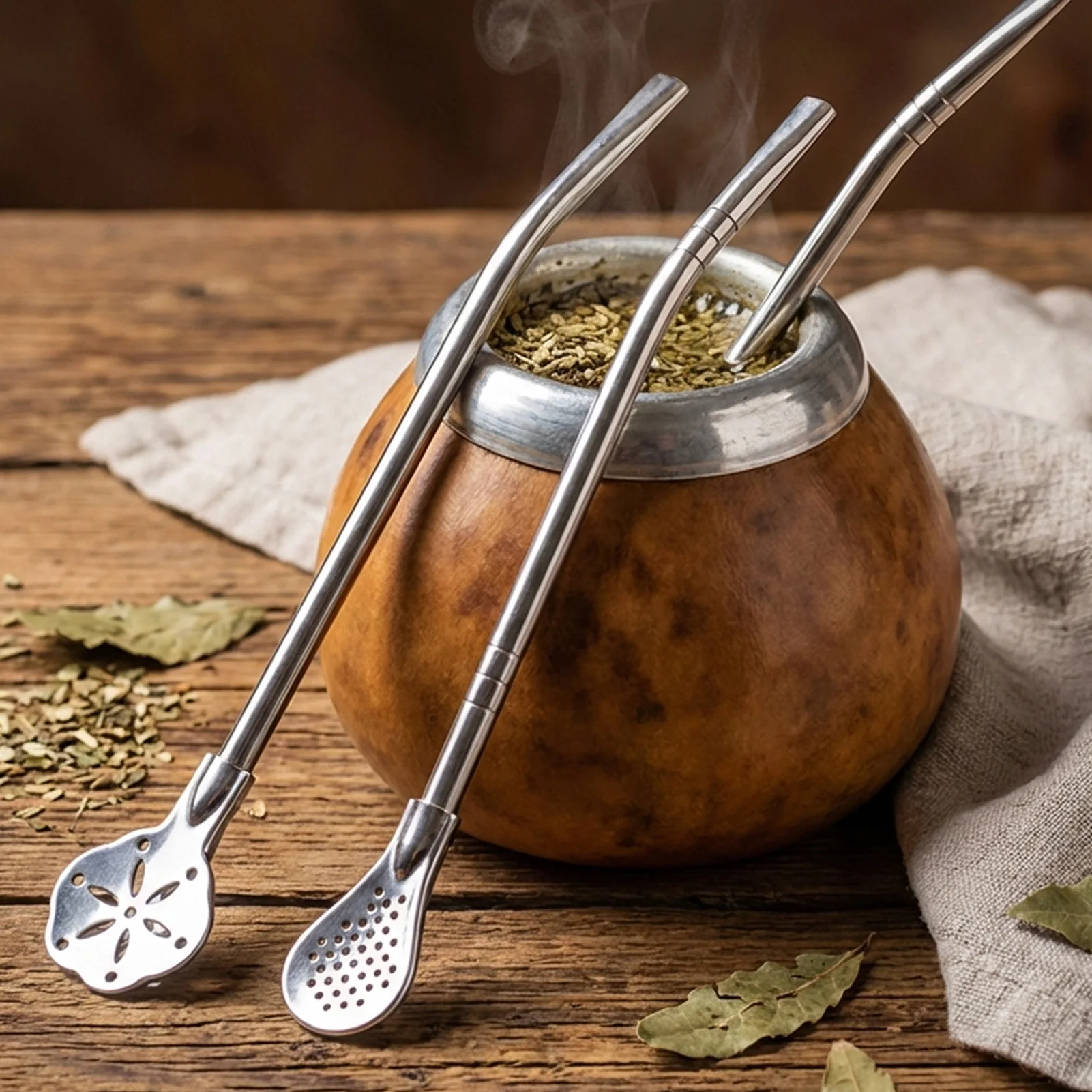 2Pcs/Set Stainless Steel Drinking Straws Washable Reusable Tea Filter Grass Matte Tea Straws for Cocktail Bar Accessories