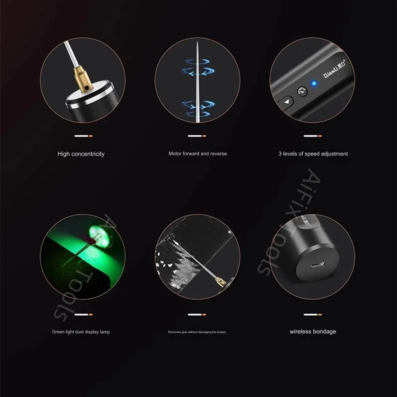 Qianli Toolplus Adjustable Angle OCA Glue Remover with 4 Needles Dust Show Light for LCD Screen Refurbish