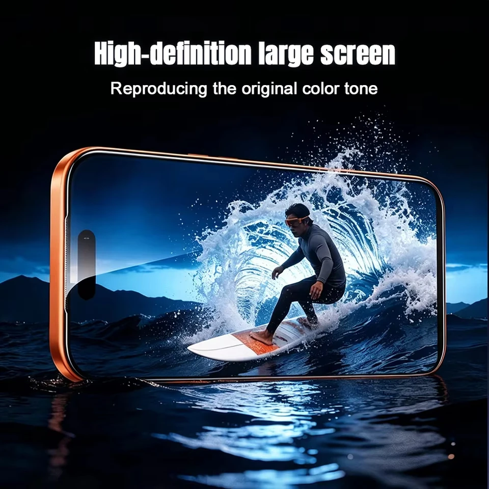 1-5 Piezas 300C Ultra HD Cobertura Completa Protector de Pantalla para iPhone 18 17 16 15 14 13 Pro Max Anti-Espía Vidrio Templado iPhone 16 15 Plus 6