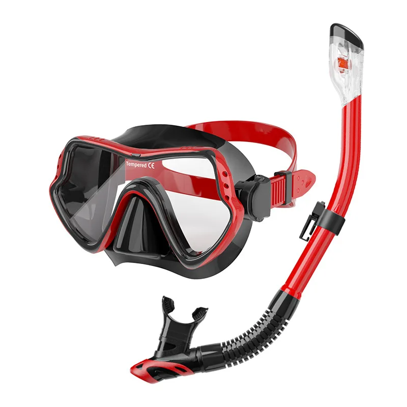 

New Professional Snorkel Set Adults Snorkeling Gear Anti-Fog Panoramic View Swim Mask Dry Snorkel Kit with Carry Bag for Diving