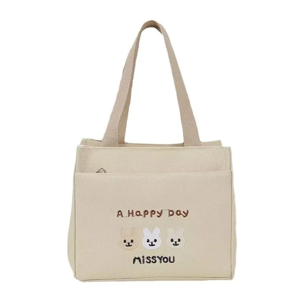 Tragbare Leinwand-Lunchtasche, multifunktional, große Kapazität, Lebensmitteltasche, Reise-Cartoon-Picknick-Lunchbox für Damen und Herren