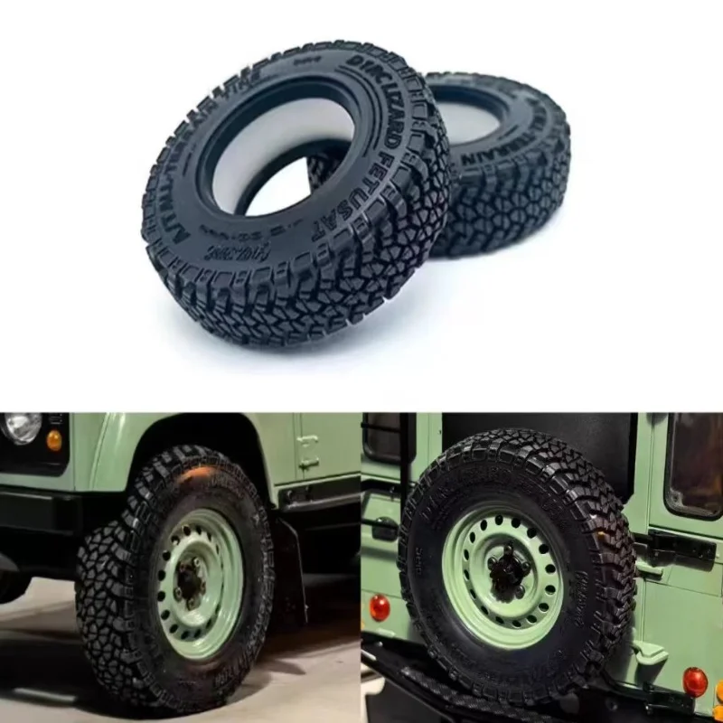 4PCS 1.9-inch Rubber Tires 95mm for 1/10 RC Crawler Car TRX4 Defender Bronco SCX10 90046 RC4WD D90 Jeep Chevrolet TF2 TRX6 G63