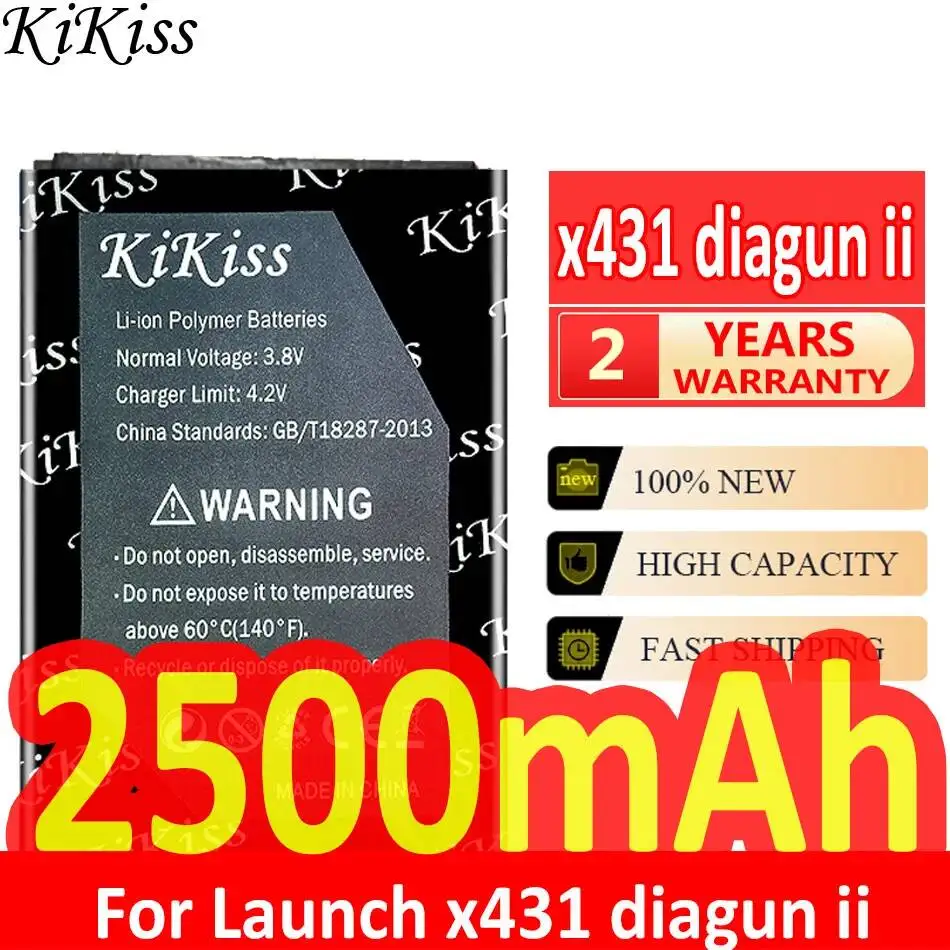 For Launch x431 Diagun II Diagnostic Tool Battery Premium Replacement Safe 2500mAh
