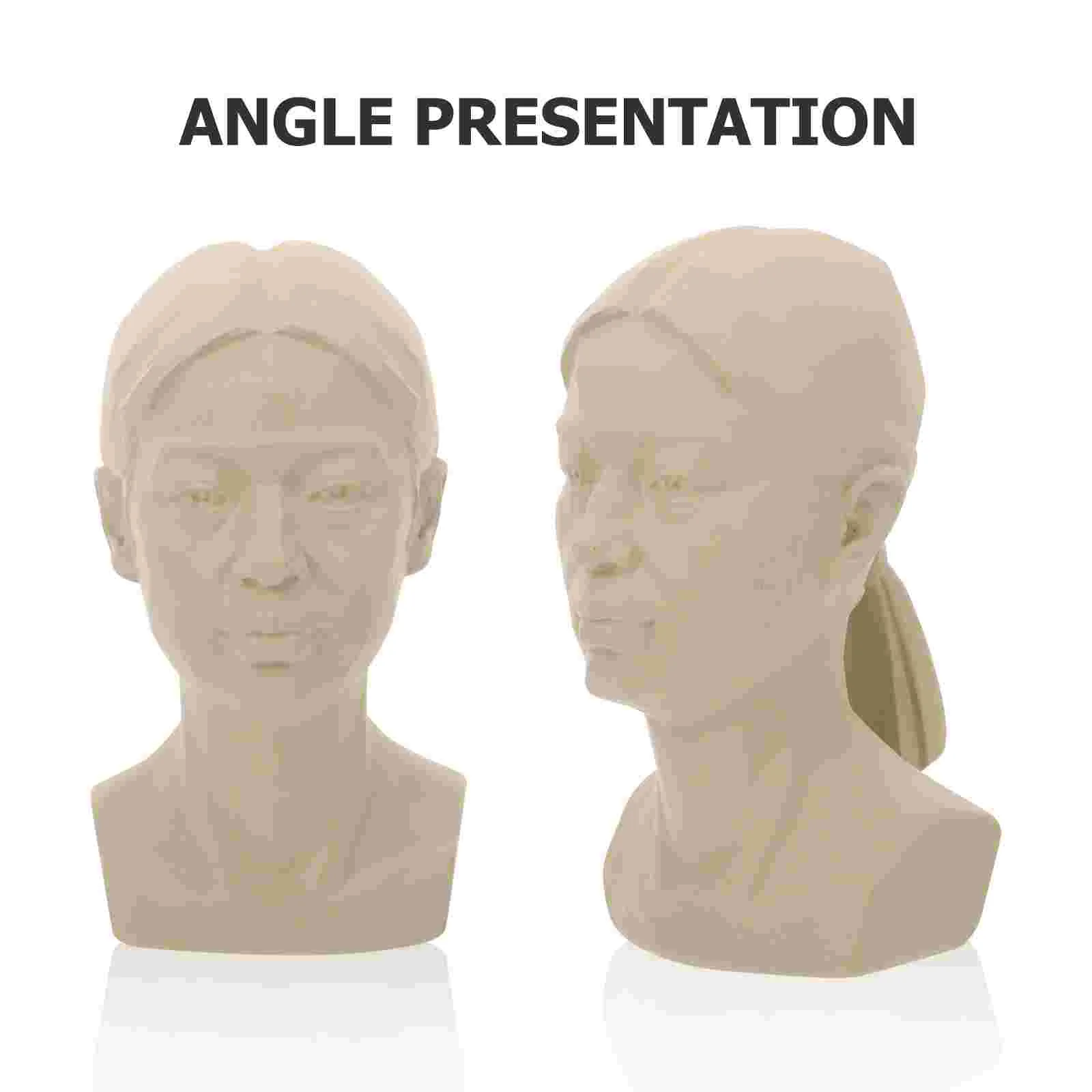 Sketch Avatar Teaching Aids Statue Bust Sculpture Resin Tabletop Decor Ornament Aldult