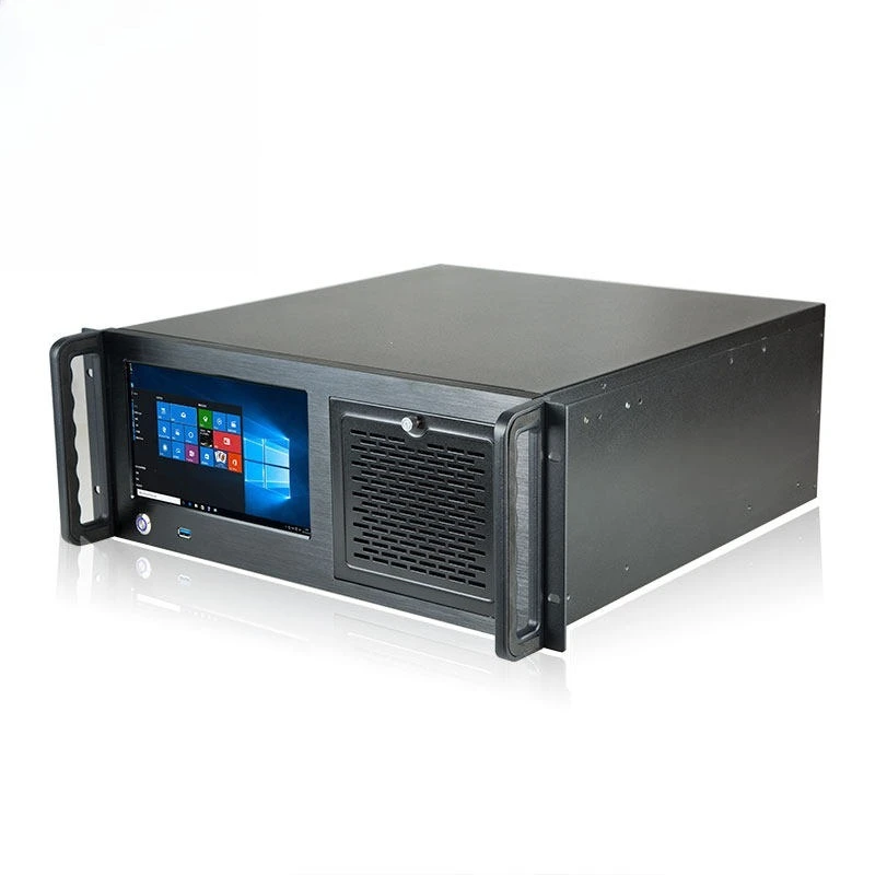 4U Chassis with Screen, Touch Screen 4U Industrial Control 9-inch LCD Display, Rack-type Integrated Workstation, Industrial