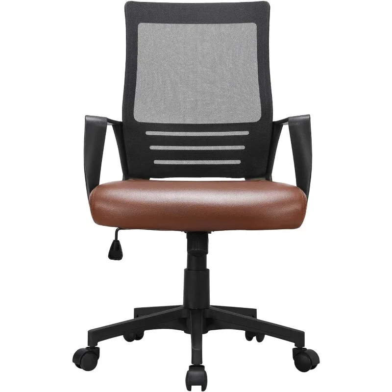 

Ergonomic Home Office Chair Rolling Swivel Adjustable Mesh Chair with Lumbar Support and Armrests for Office and Home, Brown