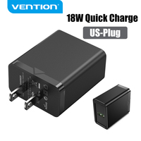 Vention 18W Charger US Plug Fast Charger For iPhone Samsung Xiaomo 1 Port Quick Charge 3.0 USB A Mobile Phone Adapter