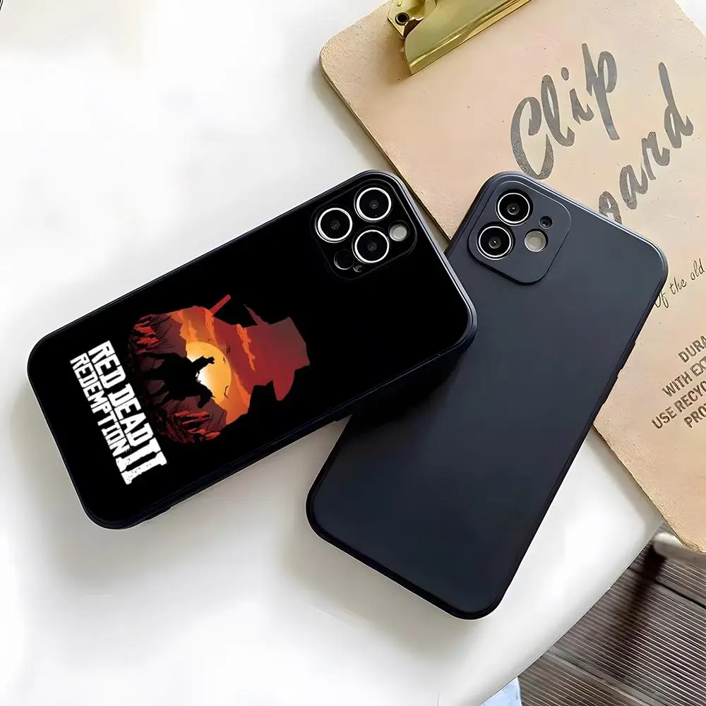 حافظة هاتف Red Dead Redemption RDR2 لهاتف آيفون 17 برو ماكس 15 برو 16 14 بلس 12 13 Mini 11 Pro غطاء ناعم مقاوم للصدمات