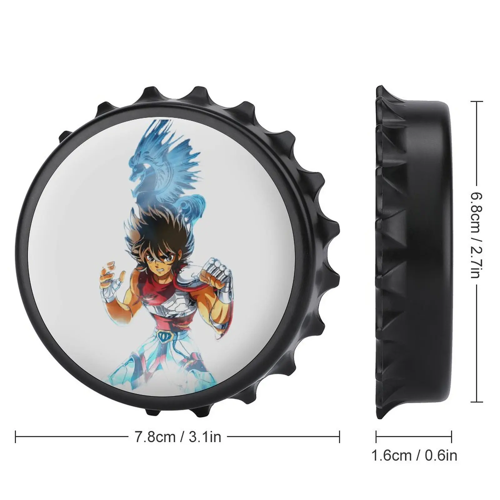 فتاحة زجاجات مغناطيسية للثلاجة، مادة سبيكة جذابة مغناطيسية، تخصيص سانت سيا البرونزية سانت بيغاسوس سيا #2