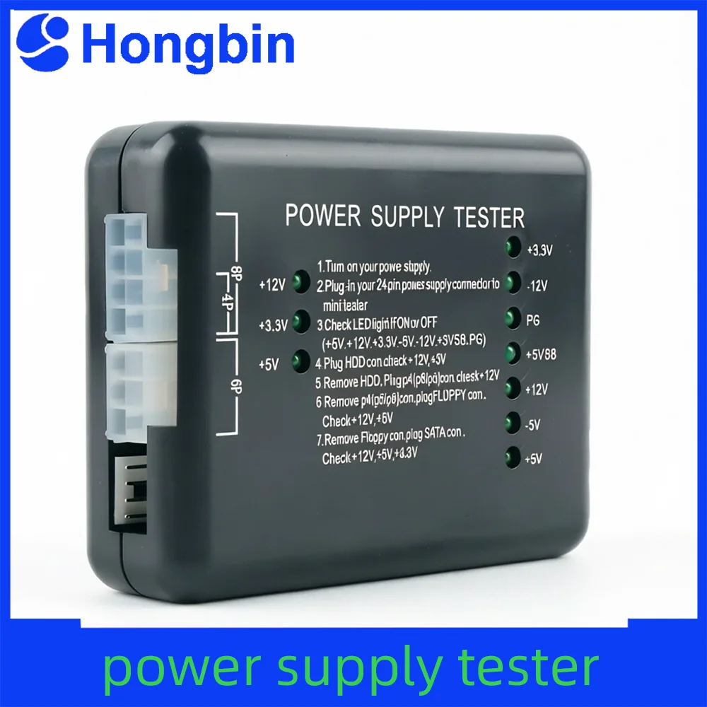 Computer Power Supply Tester ATX Power Supply Testing Instrument Case Power Supply Test Power Supply Detection Diagnostic Device