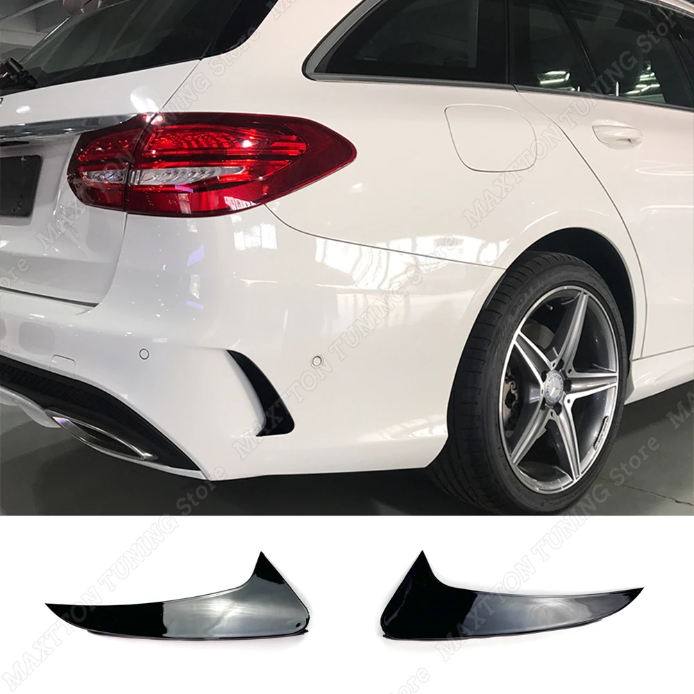 

Rear Bumper Air Vent Canard Flaps Cover Splitter Trim For Mercedes Benz C Class S205 Estate/Wagon C180 C200 C260 AMG 2015-2021