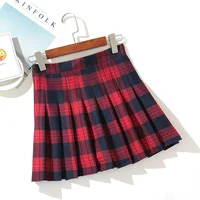 Plaid Women Mini Skirt Summer A-Line Female Pleated Casual High Waist Women Girls Short Streetwear Student Skirts 2