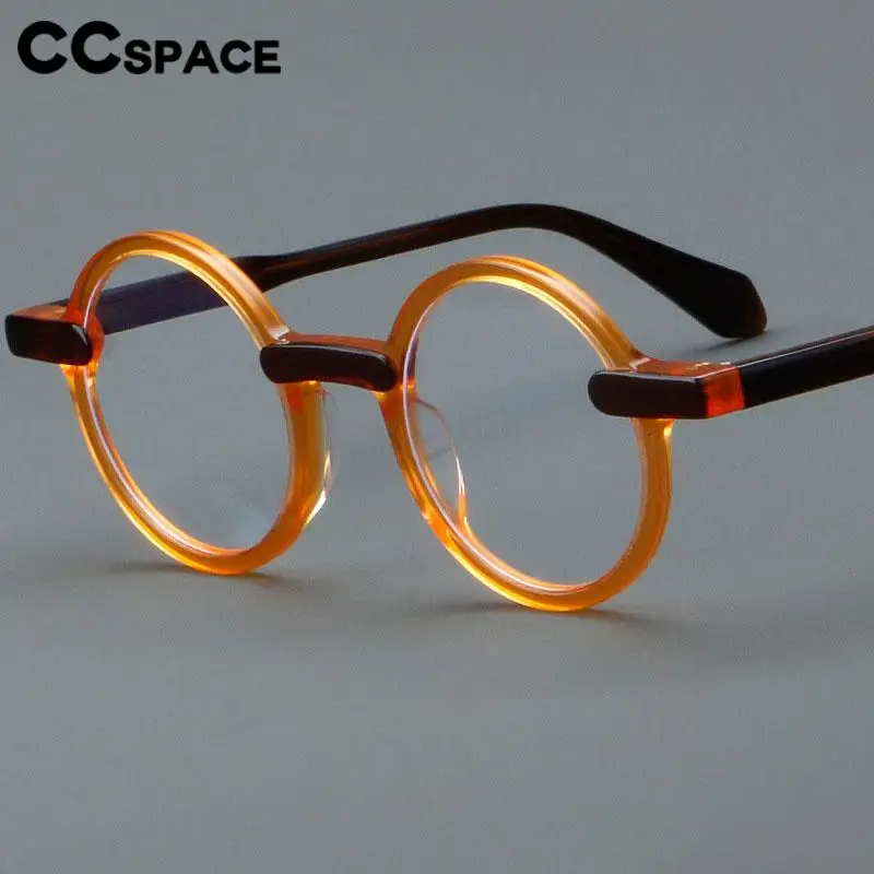 56994 Top Quality Acetate Optical Spectacle Frames Women Fashion Retro Round Transparent Eyeglass Men Prescription Spectacles