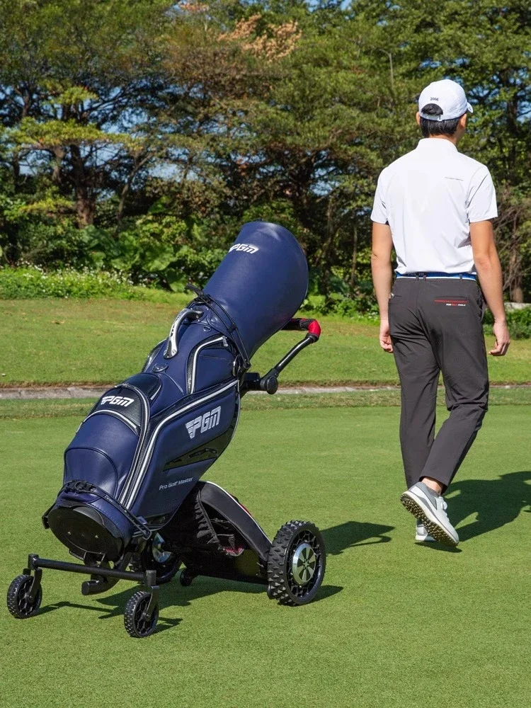 ゴルフチャーターカーAIインテリジェント自動追従車は遠隔操作可能な折りたたみ電動カートトロリーです