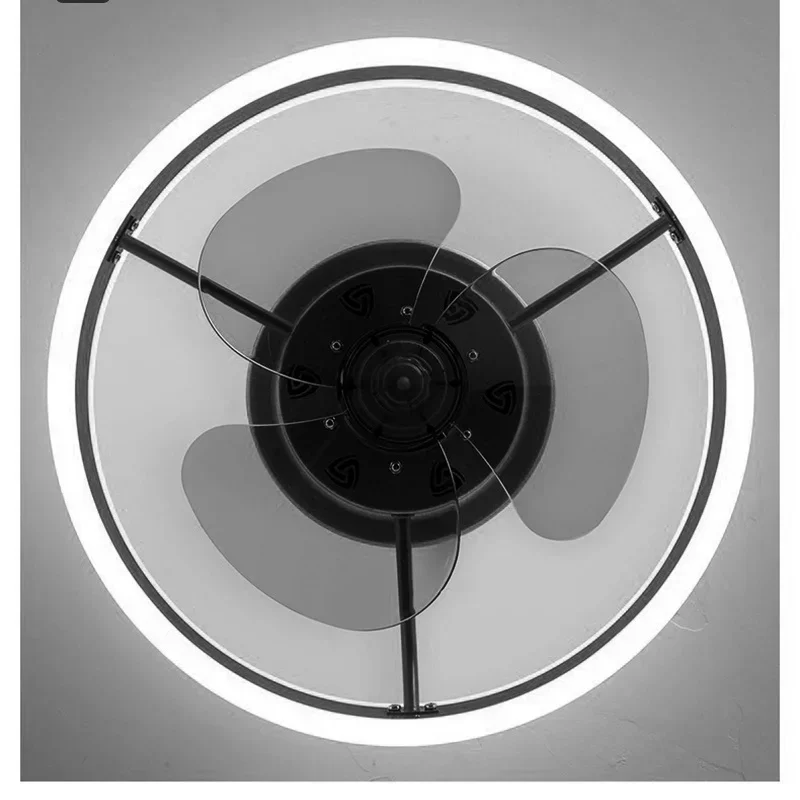 LED Circular Ceiling Fan Light Smart APP Remote Dimming Silent 6-speed Electric Fan Bedroom Living Dining Room Home Fans Light