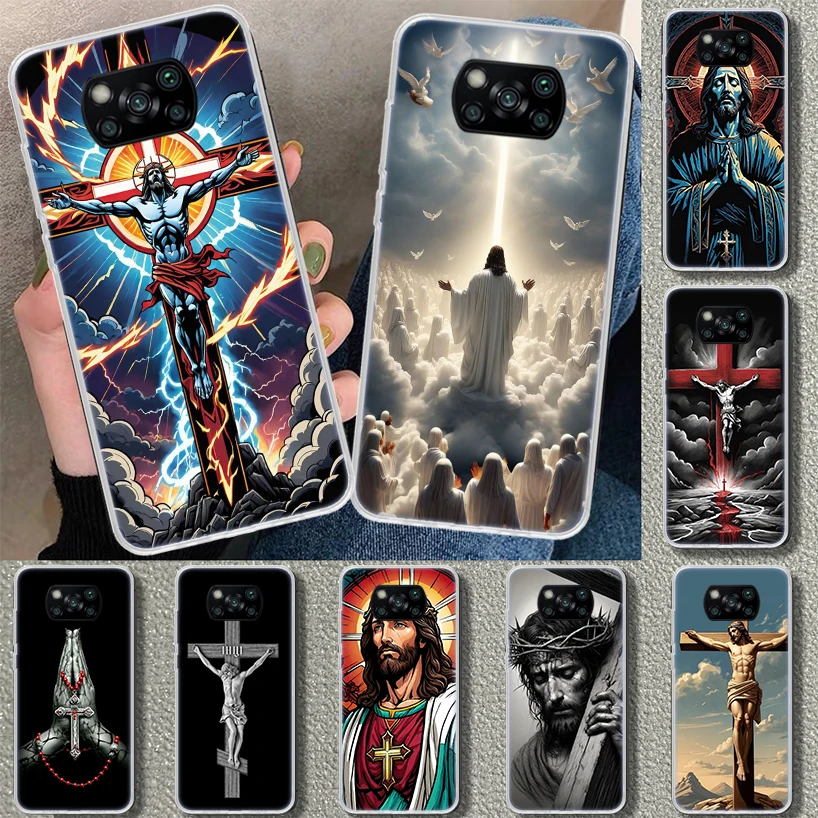 

Чехол для телефона Christian Cross Design для Xiaomi Poco X6 X5 X4 X3 Nfc X7 F7 Ultra F6 Pro F5 F4 Gt F3 M6 M5 M4 M3 Print Coque X