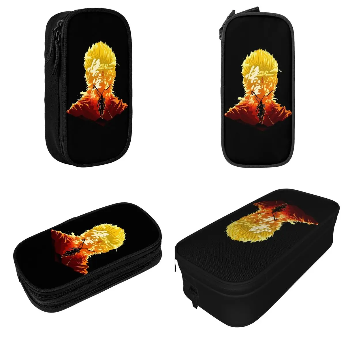 Black Myth Wukong Video Game Accessories Pencil Case Large Capacity Kids The Monkey King Pencilcase Gift