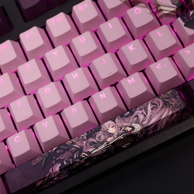 Arknights Vophon Keycap, PBT Dye Subbed Keycaps, Anime Gaming Keycaps, Clavier, 61, 87, 108, 104, HTML, Set, 108