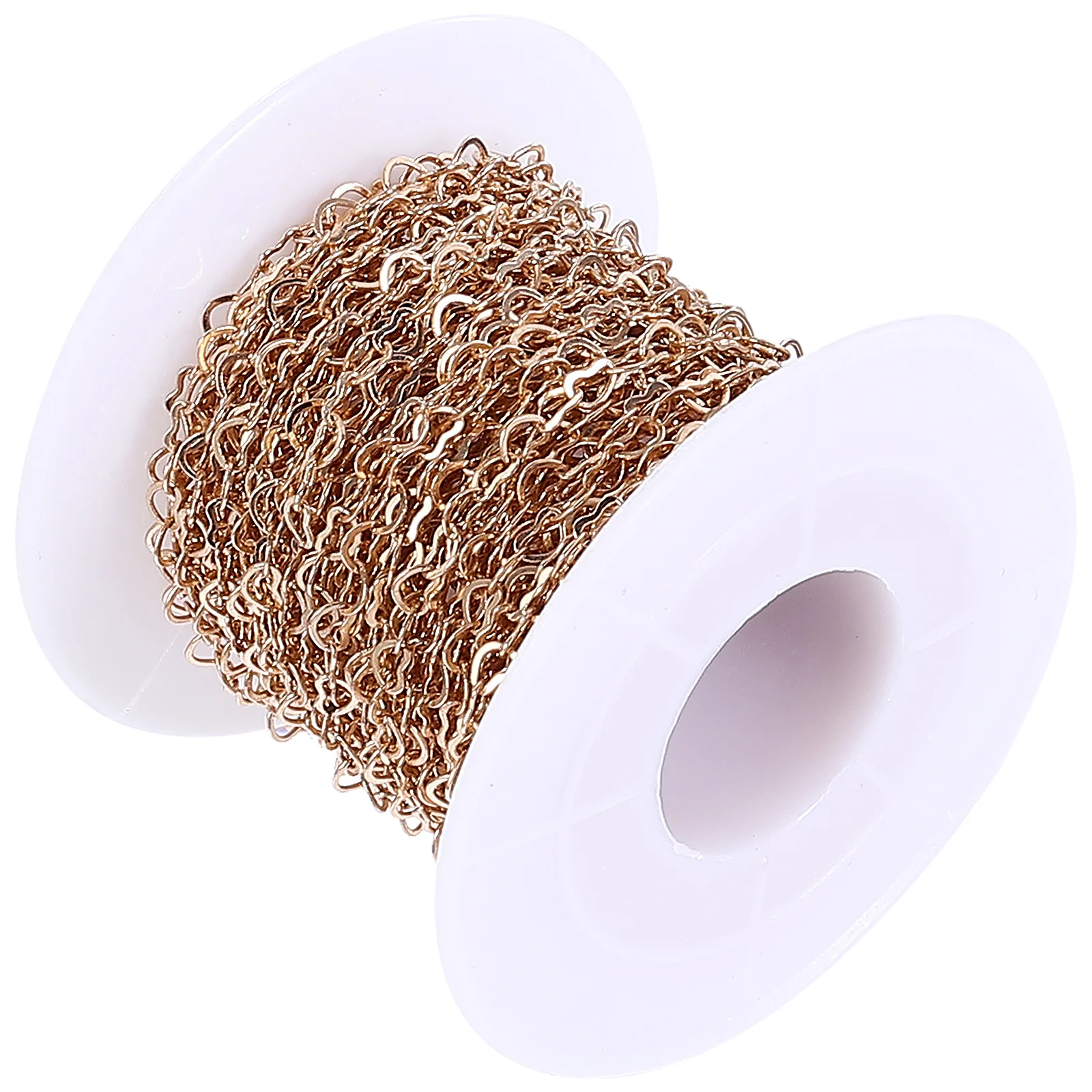 DIY القلب ربط سلسلة النحاس صنع المجوهرات قلادة سوار سترة سلسلة غرامة براعة المدمجة تخزين هدية عيد ميلاد