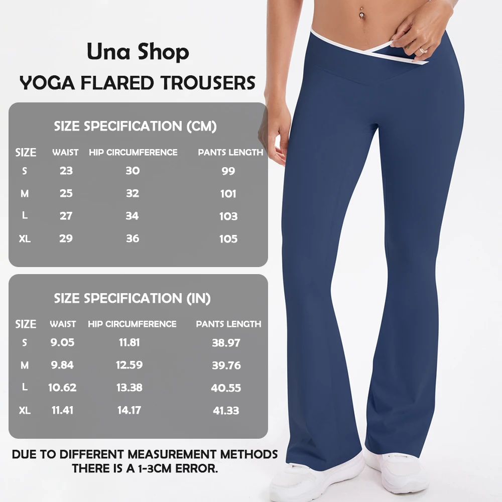 

Una-Shop Леггинсы для йоги с высокой талией для женщин Тренажерный зал Быстросохнущие спортивные колготки с эффектом пуш-ап Тренировочные расклешенные брюки Спортивная одежда Брюки