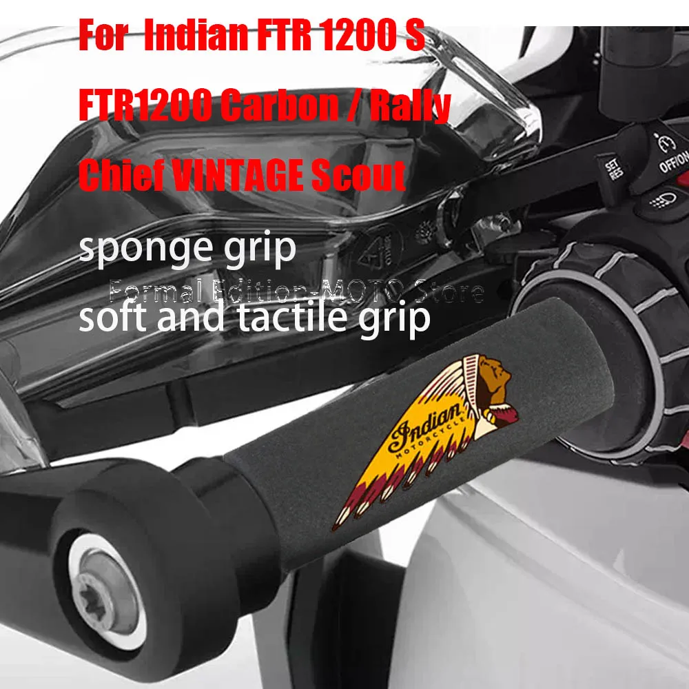 

For Indian FTR 1200 S 1200 Carbon / Rally Chief VINTAGE Scout Handlebar Grip Sponge Cover Non-slip 27mm Motorcycle Sponge Grip