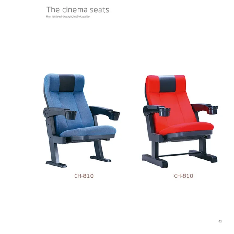 Auditorium Conference Room Cinema Soft Seating Theatre Simple Single Chair For Drinks Popcorn