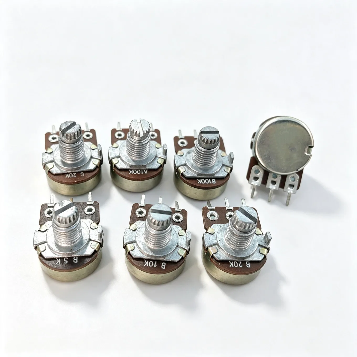 Original New 100% 148 Type Single Potentiometer B5K B10K B20K B100K A100K Handle With Thread 10MM (SWITCH)