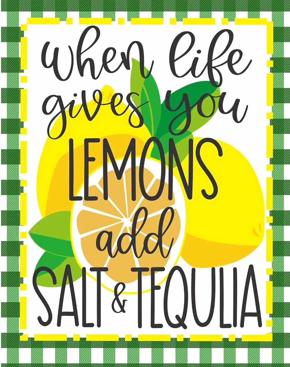Eeypy When Life Gives You Lemons Add Salt and Tequila, Plaque en métal en forme de couronne, motif Maman Travailleur, pour garage, 8x sign