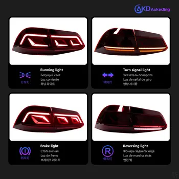Světla do auta pro VW Touareg 2011-2018 LED automatická zadní světla, vylepšení Passat B8.5, stylový design, dynamické signální světlo, příslušenství 10 nejlepší prodej LED zadní světla pro VW Touareg - №5